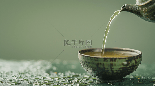 茶具茶叶品茗合成创意素材背景