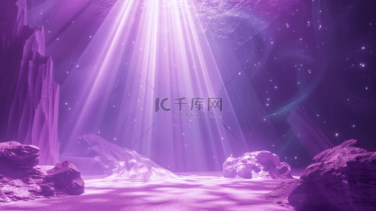 梦幻合成背景背景图片_紫色梦幻展台合成创意素材背景
