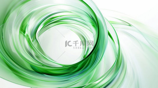 绿色圆环旋转合成创意素材背景