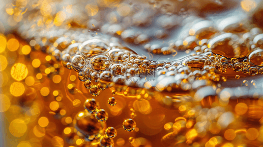 饮品背景图片_夏季啤酒泡沫气泡纹理背景