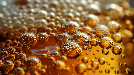 夏季啤酒泡沫气泡纹理背景