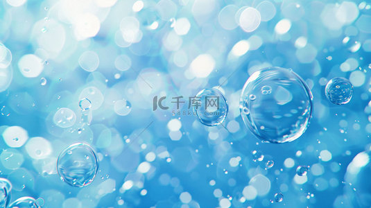 水泡背景背景图片_水泡分子清澈合成创意素材背景