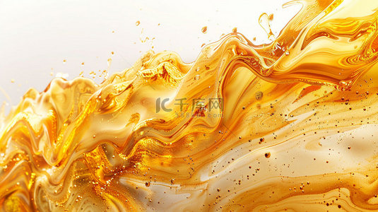 液体流动背景图片_金色液体流动合成创意素材背景