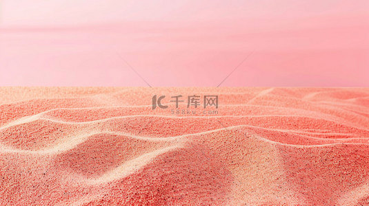 沙滩背景图片_沙滩沙粒粉色合成创意素材背景