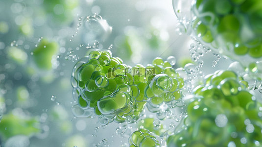 绿色细菌特写合成创意素材背景
