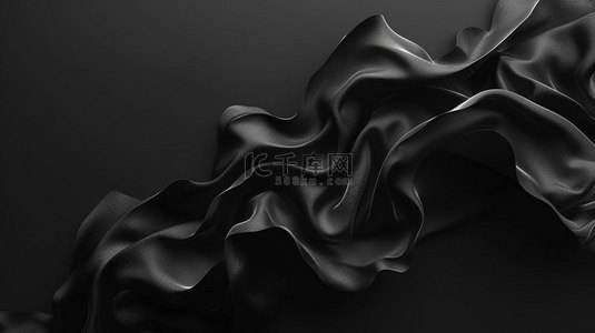 黑色抽象实体合成创意素材背景