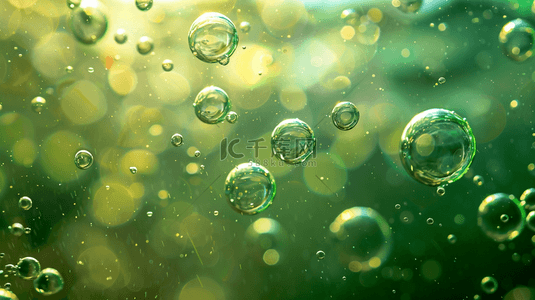 水背景图片_绿色水里气泡透亮的背景