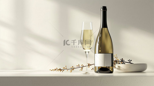 酒杯香槟优雅合成创意素材背景