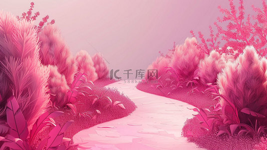粉色河流风景合成创意素材背景