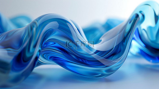 蓝色玻璃抽象合成创意素材背景