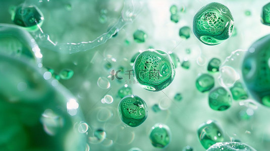 绿色细菌特写合成创意素材背景