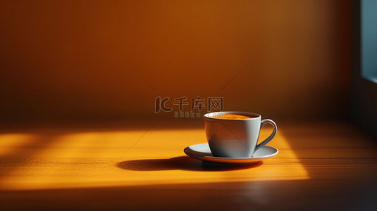 咖啡背景图片_茶杯咖啡简约合成创意素材背景