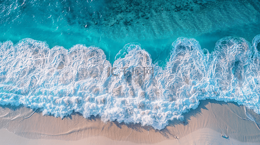 夏季海边沙滩海浪休闲背景