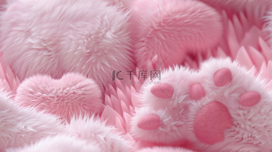 爪子背景图片_爪子肉垫粉色合成创意素材背景
