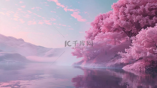 粉色天空自然合成创意素材背景