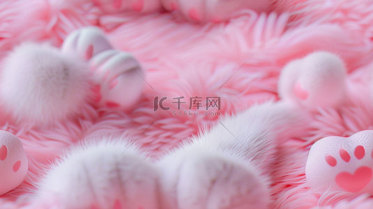爪子肉垫粉色合成创意素材背景