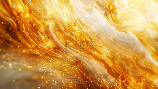 液体流动背景图片_金色液体流动合成创意素材背景