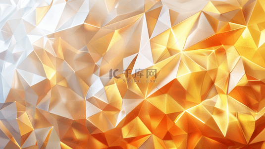 折纸图形背景图片_金黄色折纸几何图形风格色商务背景