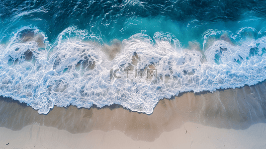 夏季海边沙滩海浪休闲背景