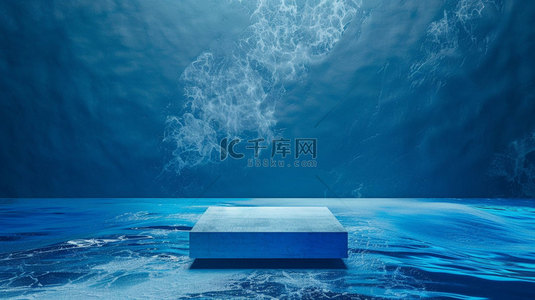 创意漂浮背景图片_展台水面漂浮合成创意素材背景