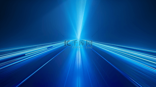 蓝色空间光线光束走廊射线的背景