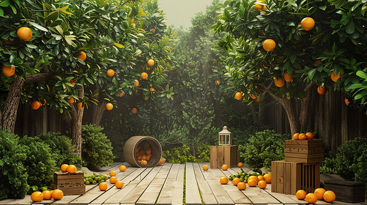 红心火龙果树摄影照片_果树橙子庭院水果摄影照片