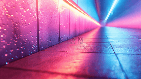 彩色未来感科技隧道背景