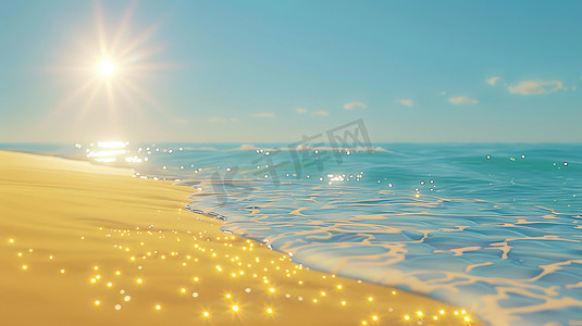 海面海水摄影照片_太阳照射海面海水的摄影图片