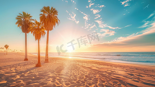 能量层级高清图摄影照片_夏天海边沙滩的摄影高清图片