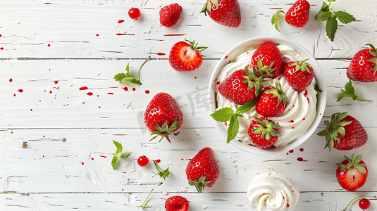 水果草莓摄影照片_新鲜美味的水果草莓16