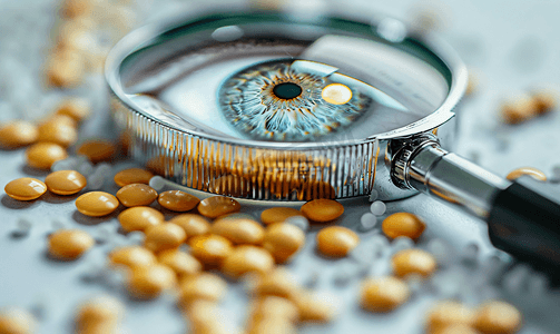放大镜医生眼科手表光学数字测试笔记镜片眼睛扁豆