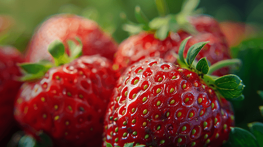 水果草莓摄影照片_新鲜美味的水果草莓40