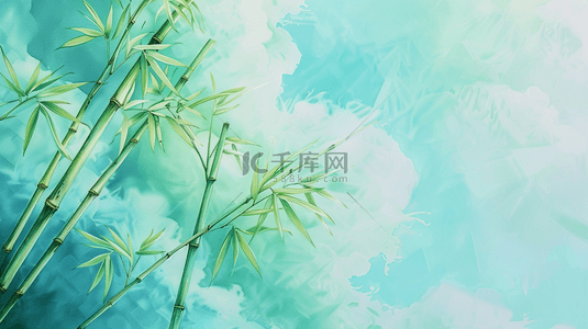 中式背景图片_中式唯美缤纷树林竹子的背景