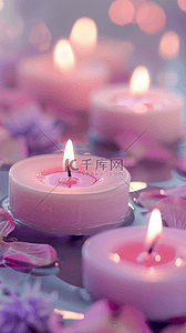 香薰蜡烛氛围蜡烛香氛蜡烛浪漫场景图片