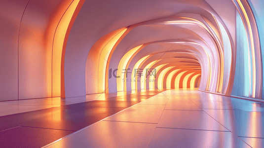 现代设计空间走廊灯光的背景