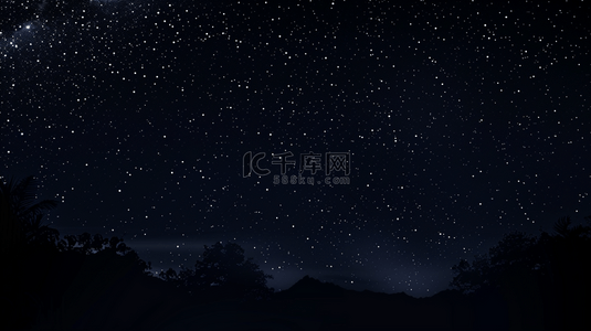 夜晚星空天空景色星光闪耀的背景