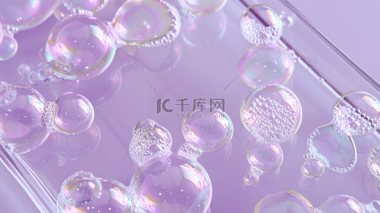 晶莹剔透气泡泡沫数量的背景