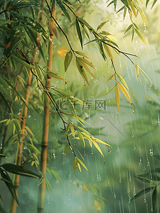 树叶绿色背景背景图片_户外雨季河面上树枝树叶的背景