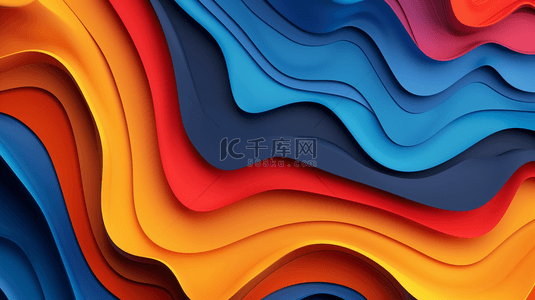 彩色流线风格设计艺术空间商务背景