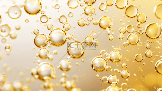 晶莹的水泡背景图片_金色场景气泡水泡的背景