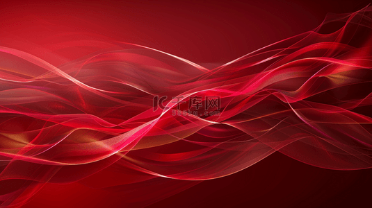 红色纹理线条流线艺术风格抽象商务背景