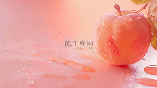 桃子清新背景图片_清新水果桃子的背景
