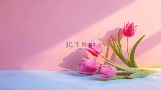 粉色花束背景图片_简约艺术唯美花朵花束整齐排列的背景
