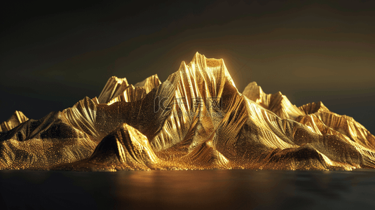 金色空间艺术山峰造型的背景