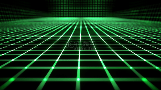 科技黑色场景绿色网状线条纹理空间的背景