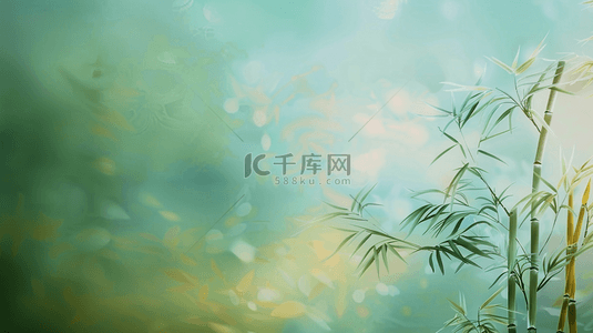 天空背景图片_中式国画艺术风格树木树叶的背景
