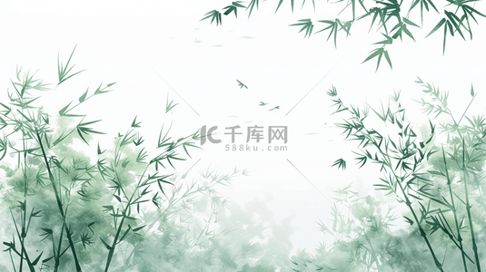 竹叶端午节背景图片_国风端午节绿色竹叶背景