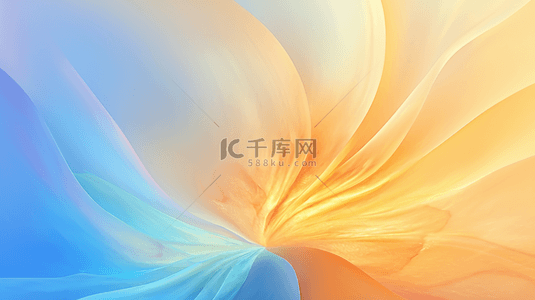 蓝丝绸背景图片_清新夏日抽象透明玻璃质感花瓣纹理背景素材