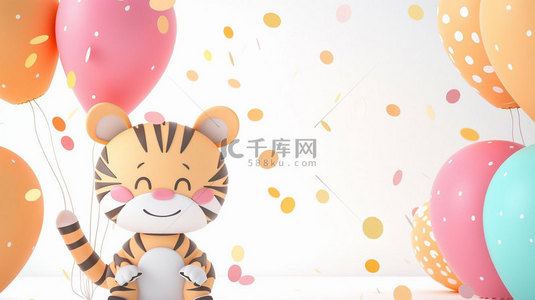 动物气球生日合成创意素材背景