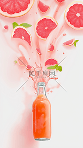 清凉夏日背景图片_夏日冷饮清凉饮品草莓西瓜饮料果汁3素材